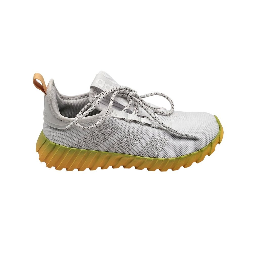 Adidas Kaptir Flow K‎ Mens Running Shoes Size 5 ID1451 White With Yellow Soles
